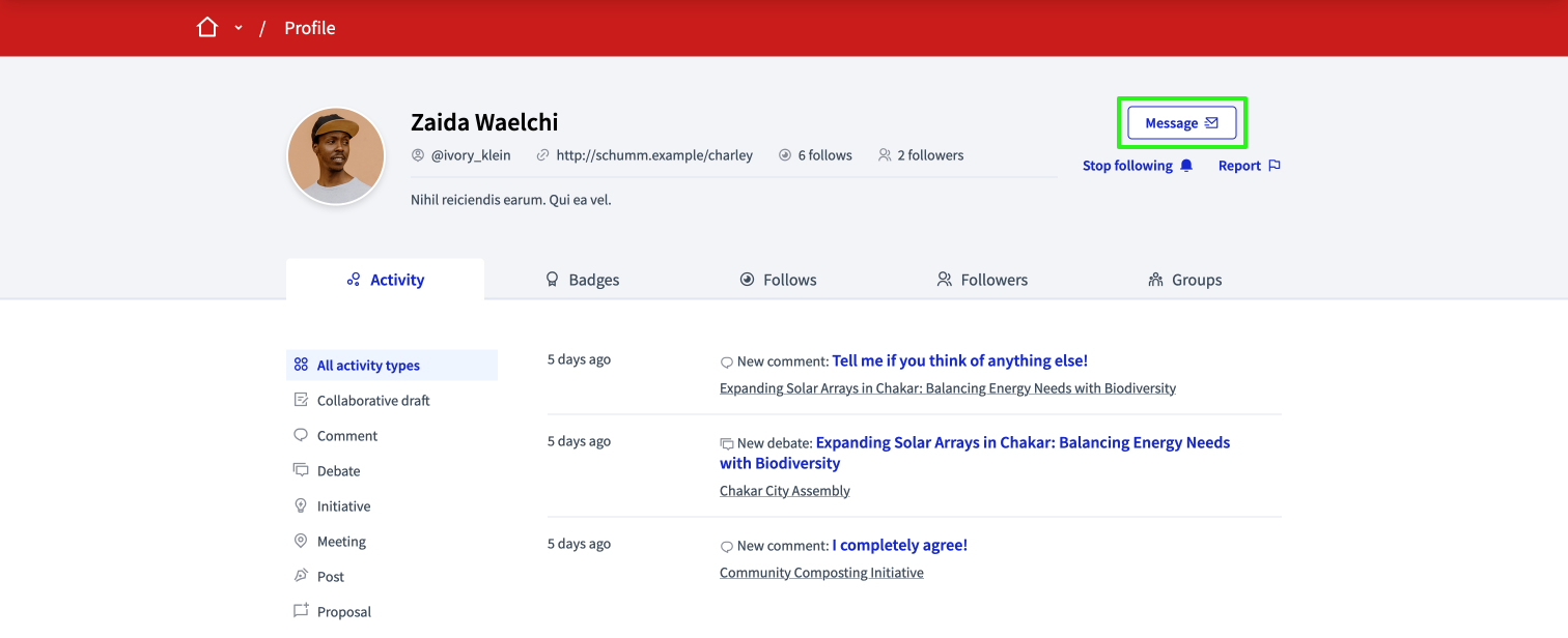 Profil des participant·e·x·s