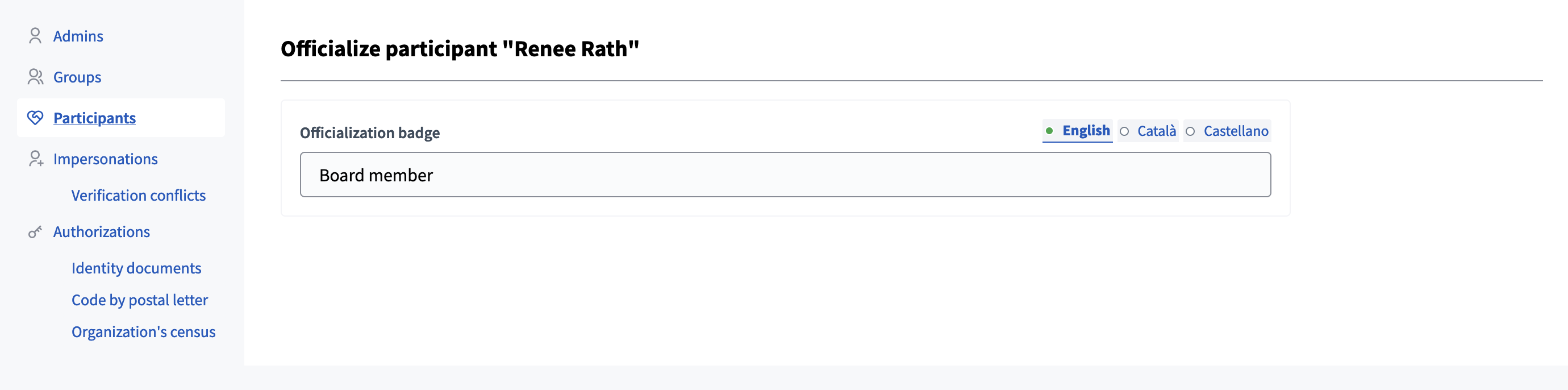 Officialiser unx participant·e·x