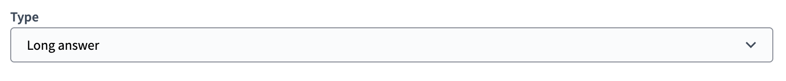 Tipo de resposta longa - backend